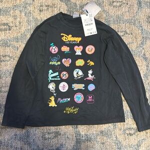 NWT Zara Girls Disney 100 long sleeve shirt